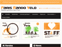 Tablet Screenshot of parisrandovelo.fr